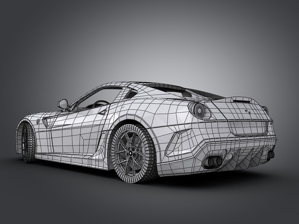 ferrari car 3d model - Ferrari 599 GTO by Swan3DStudios